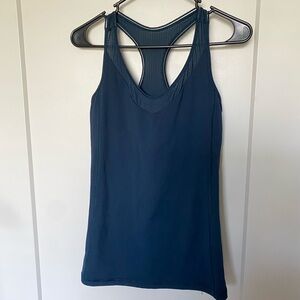 Lululemon racerback tank top mesh navy size 8